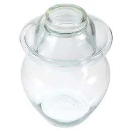 Storage Bottles Glass Pickle Jar Commercial Food Household Kitchen Container Transparent Pot Clear Plastic Containers Fermentation