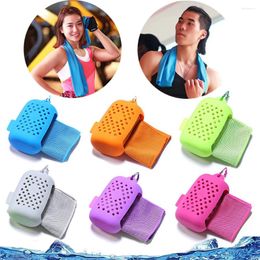 Towel 100x30cm Cooling Instant Cool Cold Sports Microfiber Portable Quick Drying Yoga Gym Running With Silicone Case