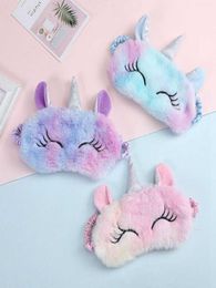 A Cute Unicorn Soft Sleeping Eye Mask s Cover Shade Plush Blindfold Home Travelling Decor Care Relax Lovely shade9619517