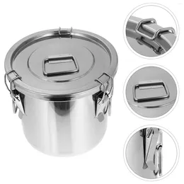 Double Boilers Sealed Containers For Food Stainless Steel Rice Bucket With Lid Large Stock Pot