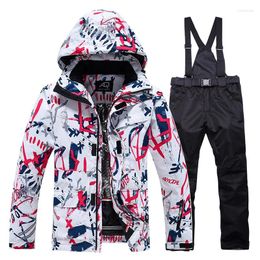 Skiing Jackets Winter Men Women Ski Suit Outdoor Warm Windproof Waterproof Snowboarding Male Female Jacket Pants Snowsuit