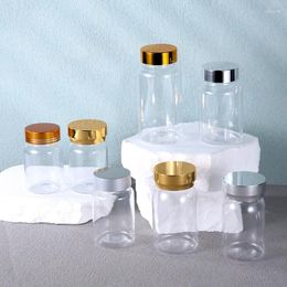 Storage Bottles 10 Pcs Clear Tablet Bottle With Flip Top Cap Plastic Calcium Food Grade Safe Sealable Candy Jars