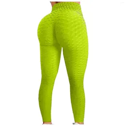 Women's Pants Bubble Hip Lifting Exercise Fitness Running High Waist Yoga Ropa Deportiva Mujer Gym Female Clothing