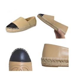 Designer lässige Frauenschuhe Espadrilles Sommer Luxurys Damen Flat Beach Halbschuhe Fashion Woman Slaafers Cap Toe Fisherman Canvas Schuh