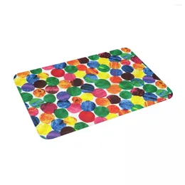 Carpets Abstract Dots 24" X 16" Non Slip Absorbent Memory Foam Bath Mat For Home Decor/Kitchen/Entry/Indoor/Outdoor/Living Room