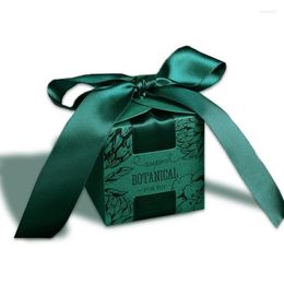 Gift Wrap Green Paper Candy Boxes Bag Wedding Box Baby Shower Favors Birthday Party Christmas Supplies Decoration