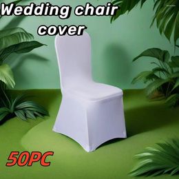 Chair Covers 50Pcs Wedding Spandex Stretch Slipcover For Restaurant Banquet El Dining Party Universal Cover