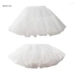 Women's Sleepwear B36D Women Tulle Tutus Short Skirt Elastic Waist 6 Layer Bubble Petticoat