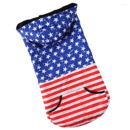 Dog Apparel Pet Jacket Decorative Hoodie Comfy Hat Winter Accessory Polyester United States Flag