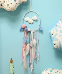 Feather Handmade Dream Catcher Indian Style Crafts Woven Wall Hanging Decoration White Dreamcatcher Wedding Hanging Decorations GA3036832