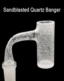 Sandblasted Quartz Banger 14mm Fully Weld 25mm Dab Nails with Bevelled Edge 90 Male Joint Patterns Bucket Banger for Oil Rig Glass 4401079