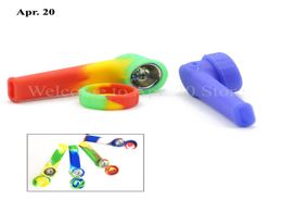 Silicon Smoking Hand Pipes Silicon Tobacco Holder Smoking Tube Silicon Bongs Pipes SP0119114739