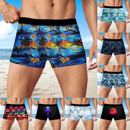 Underpants Mens Fashion Cool Breathable Male Elastic Casual Comfortable Printed Underwear Men'S Sexy