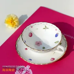 Cups Saucers Ceramic Afternoon And Bone China Coffee Cup With Tray British Porcelain Drinkware Set Free Sh
