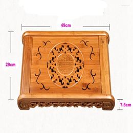 Tea Trays Bamboo Tray Drawer Type Drainage Table Household