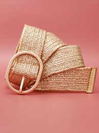 Belts Spring Arrived Straw Woven Elastic Stretch Waist Belt Fashion Boho Dress Braided For Women