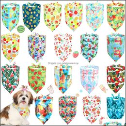 Other Dog Supplies 20 Pieces Bandana Scarf Triangar Bibs Pet Summer Flamingo Fruit Hawaii For Small Medium Large Dogs Cats Drop Delive Dhmkb