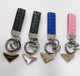Designer Keychains Men Women Car Key chains high quality fashion Keyring Lovers Keychain Real Leather Weave Pendant Key Ring Accessories With Screwdriver