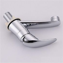 Bathroom Sink Faucets Kitchen Chrome Deck Mount Basin Single Handle Hole Bath Tap Cold Water Hardware 221203 Drop Delivery Dht3O