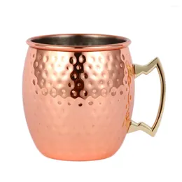 Mugs Mug Drum-Type Beer Cup Coffe Water Glass Drinkware Champagne Stainless Steel Copper Plated Goblet Anti-fall Cocktail