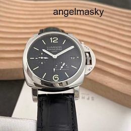 Modern Wrist Watch Panerai Men's LUMINOR 1950 Series 42mm Diameter Automatic Mechanical Calendar Display Luxury Watch PAM00537 Power Reserve Display