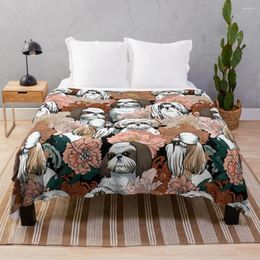 Blankets Because Shih Tzu Throw Blanket Plaid Decorative Beds On The Sofa