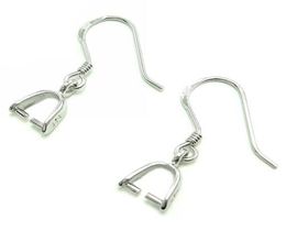 Earring Finding pins bails 925 sterling silver earring blanks with bails diy earring converter french ear wires 18mm 20mm CF013 5p5175163