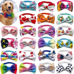 Dog Apparel 50pcs Bow Tie Small Grooming Accessories Pet Bowties Collar For Middle Large Dogs