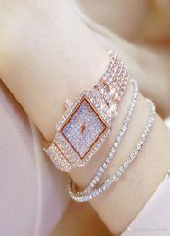 New Women Watch Rhinestone Watches Lady Diamond Stone Dress Watch Stainless Steel Bracelet Wristwatch ladies Crystal Watch3033764