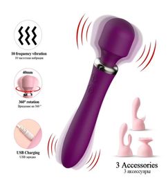 G Spot Dildo Vibrator 10 Vibrate Modes Powerful AV Wand Massager Adult Sex Toy for Woman Clit Stimulate Female Erotic Toys2478258