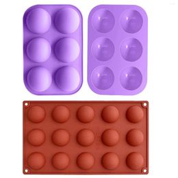 Baking Moulds Semi Sphere Silicone Mold 3 Pack For Making Chocolate Bomb Cake Jelly Candy Dome Mousse
