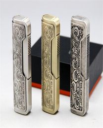JIFeng Cigar Lighter Copper Metal Windproof 1 Torch Jet Fme Lighter Use Butane Gas Man Gift 1300 degree high temperature259Y7321226