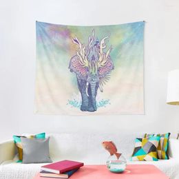 Tapestries Spirit Animal - Elephant Tapestry Japanese Room Decor Aesthetic For Bedroom Wall Mural