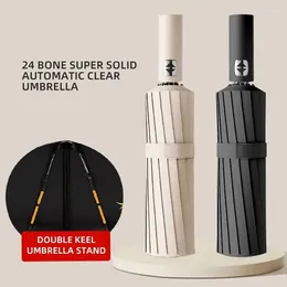 Umbrellas Automatic Folding Umbrella Men And Women Large Double Sunny Rain Shade Sunscreen