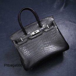 Designer Handbags Womens Bag Dancing with the Dragon 2024 Fashion Crocodile Genuine Leather One Shoulder Handbag Versatile Lock Buckle