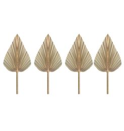 Decorative Flowers Wreaths 4Pcs Dried Palm Leaves Fans Bohemian Spears Artificial Plants Tropical4418184