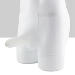 Underpants Men Sexy Long Elephant Nose Boxer Briefs Ice Silk Underwear JJ Sleeve Erotic Lingerie Bulge Pouch Stretch Boxershorts