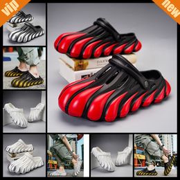 Painted Five Claw Golden Dragon EVA Hole Shoes with a Feet Feeling Thick Sole Summer Breathable Slippers COOL SUMMER daily non-slip new male fashion eva cool red 2024