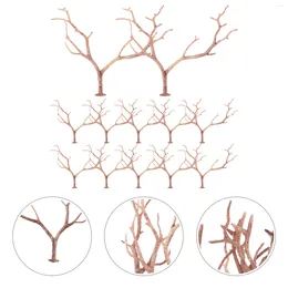 Decorative Flowers 12 Pcs Simulated Twigs Fake Dried Branches Headbands Small Flower Vase Artificial Antler Plastic Dry