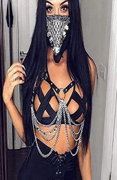 Bras Sexy Body Harness Woman Chain Top Punk Rock Leather Belt Club Festival Fashion Jewellery Goth Accessories5341527