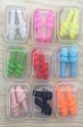 Silicone Earplugs Swimmers Soft and Flexible Ear Plugs for reduce noise Ear plug 8 colors4867407