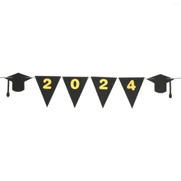 Party Decoration 2024 Graduation Banner Background Decor Po Prop The Backdrop Felt Cloth Hanging Ornament