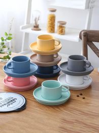 Mugs Ceramic Mug Matte Makaron Pure Color Coffee Milk Water Cups Creative Nordic Simple Home Desktop Decoration Drinkware