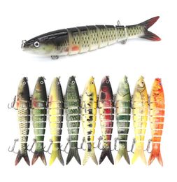 8 Multisection Fish Hard Baits Lures 10 Colour Mixed 135CM 20G 6 Hook Fishing Hooks Pesca Tackle Accessories6380071