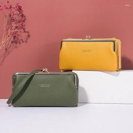 Shoulder Bags Luxury Designer Women Bag Soft Leather Cell Phone Pocket 2024 Ladies Small Crossbody Messenger Wallet