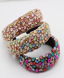 Baroque Full Crystal Headband Rhinestone Hair Bands for Women Colorful Diamond Headbands Hair Hoop Party Jewelry Accessories 1pc E1699554