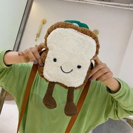 Evening Bags Korean Toast Bread Duck Plush Bag Girl 2024 Student Messenger Women Cute Shoulder