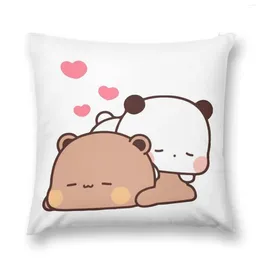 Pillow Panda And Brownie Bear Couple Throw Covers Sofa Decorative