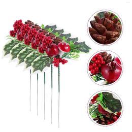 Decorative Flowers Christmas Berry Fake Home Decoration Artificial Berries Red Wedding Branches Garland