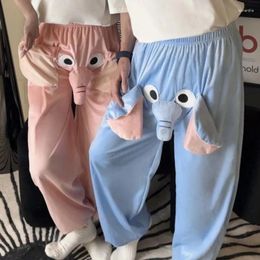 Men's Sleepwear Elephant Nose Long Pants Autumn And Winter Keep Warm Pyjama Call Funny Couple Gift For